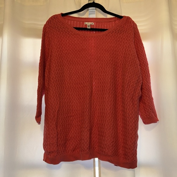 {Croft & Barrow} Scoop Neck Pink Knit Sweater - Picture 2 of 8